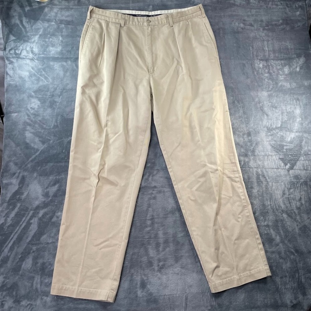 Vintage Polo Ralph Lauren Andrew Pants Mens 36x31 Tan Double Pleated USA Made